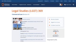 
                            9. Legal Studies (LGST) 369 - athabascau.ca