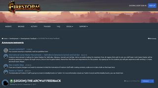
                            7. [LEGION]-The Arcway Feedback - Development Feedback - Firestorm