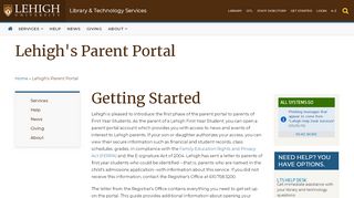 
                            4. Lehigh's Parent Portal | Library & Technology Services