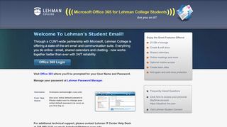 
                            5. Lehman College - Live at Lehman Student Email System