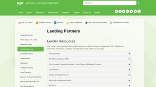 
                            4. Lender Resources - Kentucky Housing Corporation