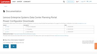 
                            9. Lenovo Enterprise Systems Data Center Planning Portal - US