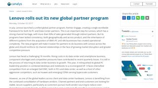 
                            10. Lenovo rolls out its new global partner program - Canalys