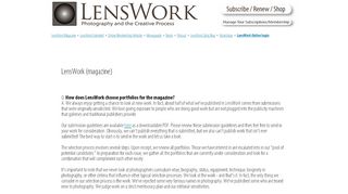 
                            7. LensWork FAQ