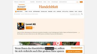 
                            7. Leoni AG: Aktuelle News zum Drähte-Hersteller