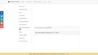 
                            9. les informations IP - 191.168.1.1 - Mon IP adresse