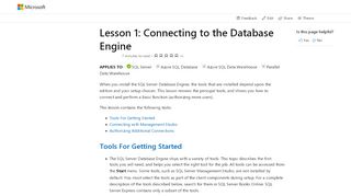 
                            7. Lesson 1: Connecting to the Database Engine - SQL Server ...