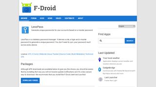 
                            8. LessPass | F-Droid - Free and Open Source Android App Repository