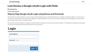 
                            4. Lets Devise a Google oAuth Login with Rails - InterExchange