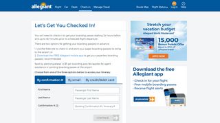 
                            1. Let's Get You Checked In! - Allegiant Air