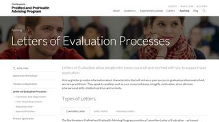 
                            4. Letters of Evaluation Processes | PreMed and PreHealth Advising ...