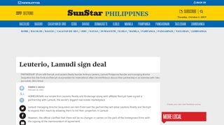 
                            6. Leuterio, Lamudi sign deal - SUNSTAR