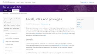 
                            1. Levels, roles, and privileges—Portal for ArcGIS (10.5.x) | ArcGIS ...