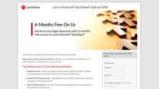 
                            6. Lexis Advance® Quicklaw® Special Offer