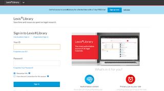 
                            3. Lexis®Library: Sign in - LexisNexis