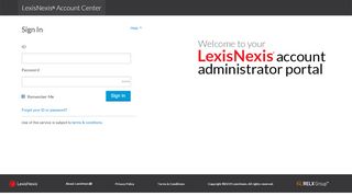 
                            6. LexisNexis® Account Center - Sign In | LexisNexis