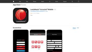 
                            6. ‎LexisNexis® Accurint® Mobile on the App Store