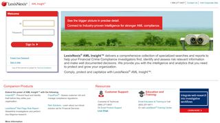 
                            8. LexisNexis® AML Insight™ - Sign In