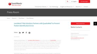 
                            8. LexisNexis® Risk Solutions Partners with QuadraMed® to Prevent ...
