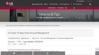 
                            2. LG Smart TV Apps Store Account ... - LG How-to & Tips