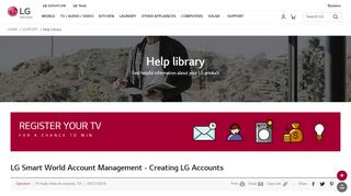 
                            2. LG Smart World Account Management - Creating LG Accounts ...