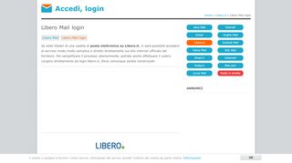 
                            8. Libero Mail login | Accedi, login