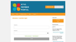 
                            1. Librarian / member login - kyvl.memberclicks.net