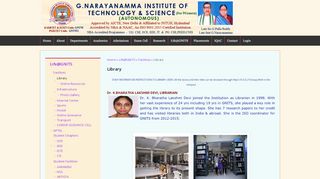 
                            3. Library | G.Narayanamma Institute of Technology and Science