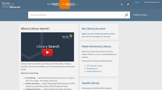 
                            4. Library Search - Keele