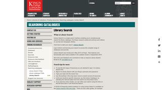 
                            4. Library Search - King's College London