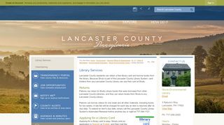 
                            5. Library Services | Lancaster County, PA - Official Website