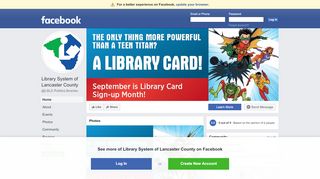 
                            8. Library System of Lancaster County - Home | Facebook