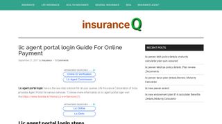 
                            2. lic agent portal login steps for LIC Agent -Insuranceq