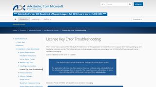 
                            2. License Key Error Troubleshooting · Adxstudio Community