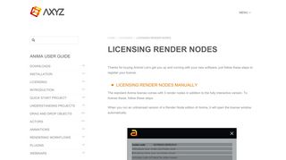 
                            4. Licensing Render Nodes « docs.axyz-design.com