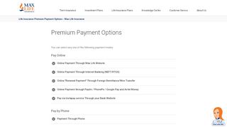 
                            6. Life Insurance Premium Payment Options - Max Life …