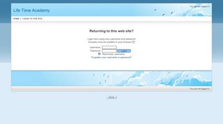 
                            8. Life Time Academy: Login to the site