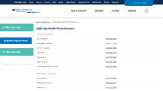 
                            7. LifeBridge Health Phone Numbers - The Future of Health Care is Here