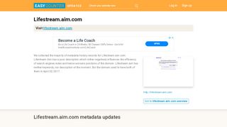 
                            6. Lifestream Aim (Lifestream.aim.com) - Yahoo!