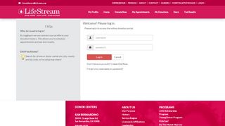 
                            5. LifeStream - Donor Portal