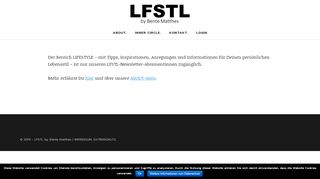 
                            1. LIFESTYLE. - LFSTL