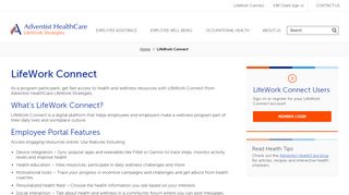 
                            6. LifeWork Connect | Adventist HealthCare LifeWork Strategies