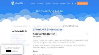 
                            1. LifterLMS Shortcodes - LifterLMS