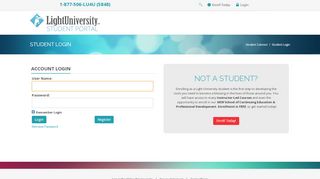 
                            7. Light University > Student Connect > Student Login