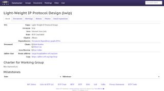 
                            9. Light-Weight IP Protocol Design (lwip) - - IETF Datatracker