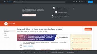 
                            7. lightdm - How do I hide a particular user from the login ...