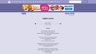 
                            1. Lights - Portal Lyrics | AZLyrics.com