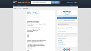 
                            2. Lights - Portal Lyrics | SongMeanings