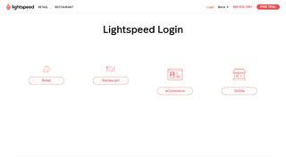 
                            2. Lightspeed login page | Lightspeed POS