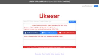 
                            8. Likeeer | Facebook Auto Liker - Status & Page Auto Likes